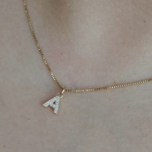 letter a necklace