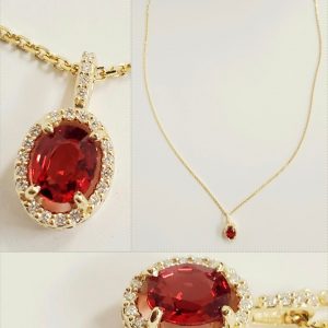 ruby gold necklace