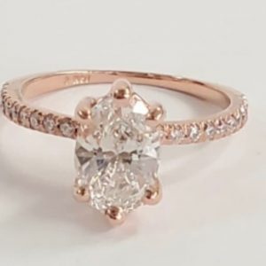 pearl rose gold ring